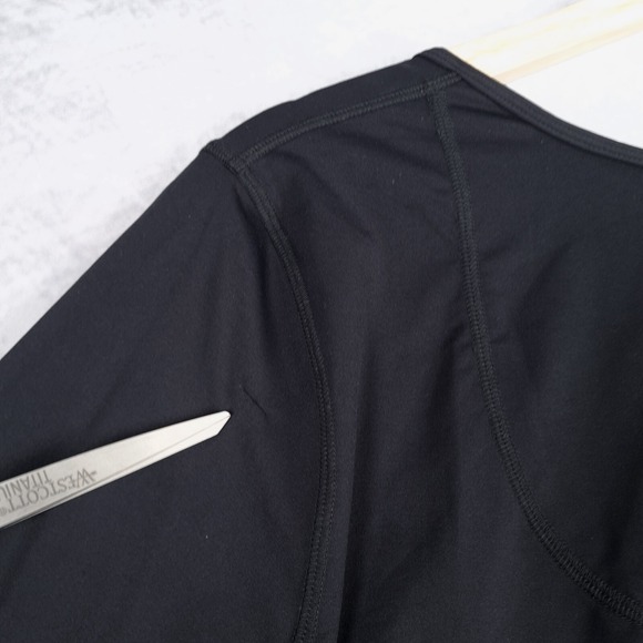 Boden Activewear Shirt Womens 14 Black Long Sleeve Wicking Stretch Pickleball - Picture 8 of 16